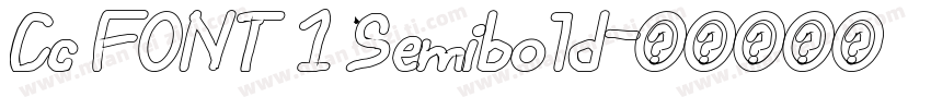 Cc FONT 1 Semibold字体转换